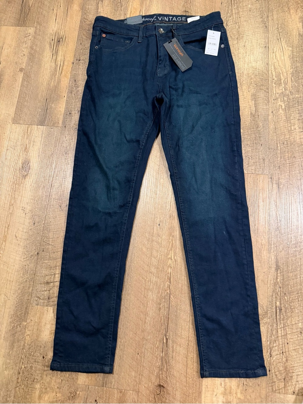 Proof Vintage Men's Skinny Jeans in Dark Blue 34x32